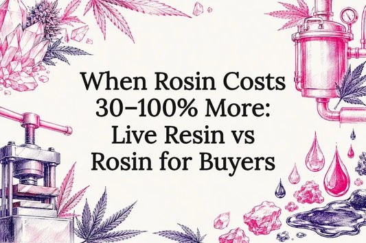 Decorative live resin and rosin comparison title card