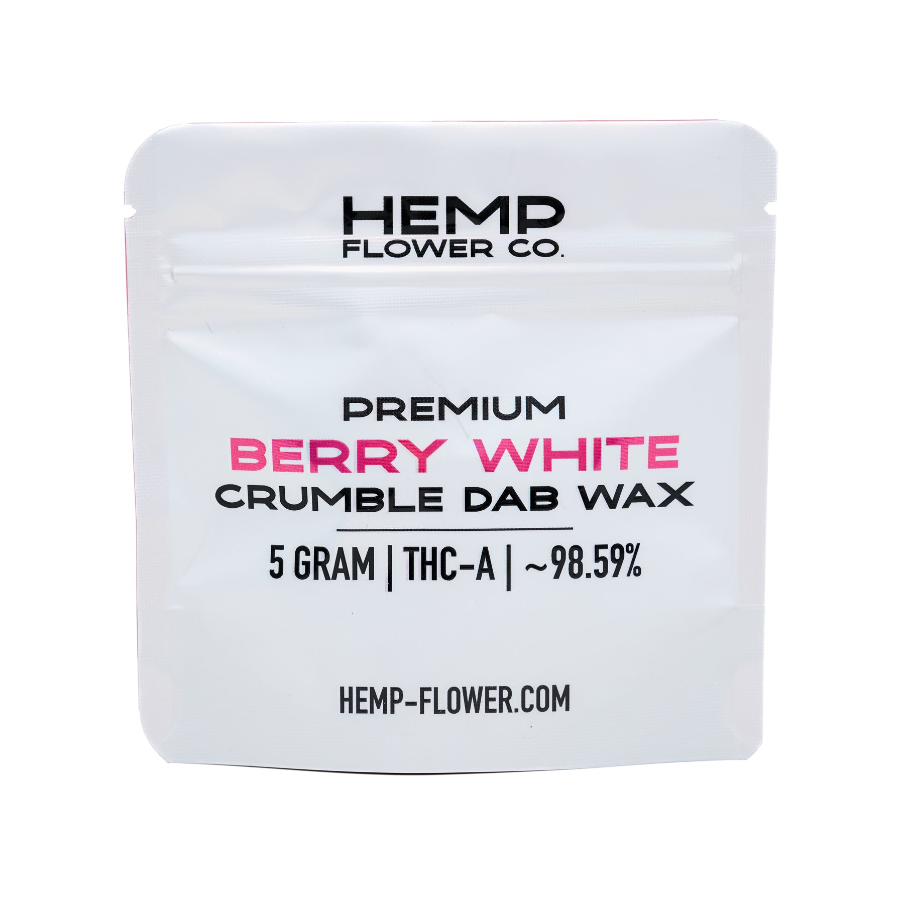 Berry White THCA Crumble Wax package featuring 5 grams of premium THCA crumble wax