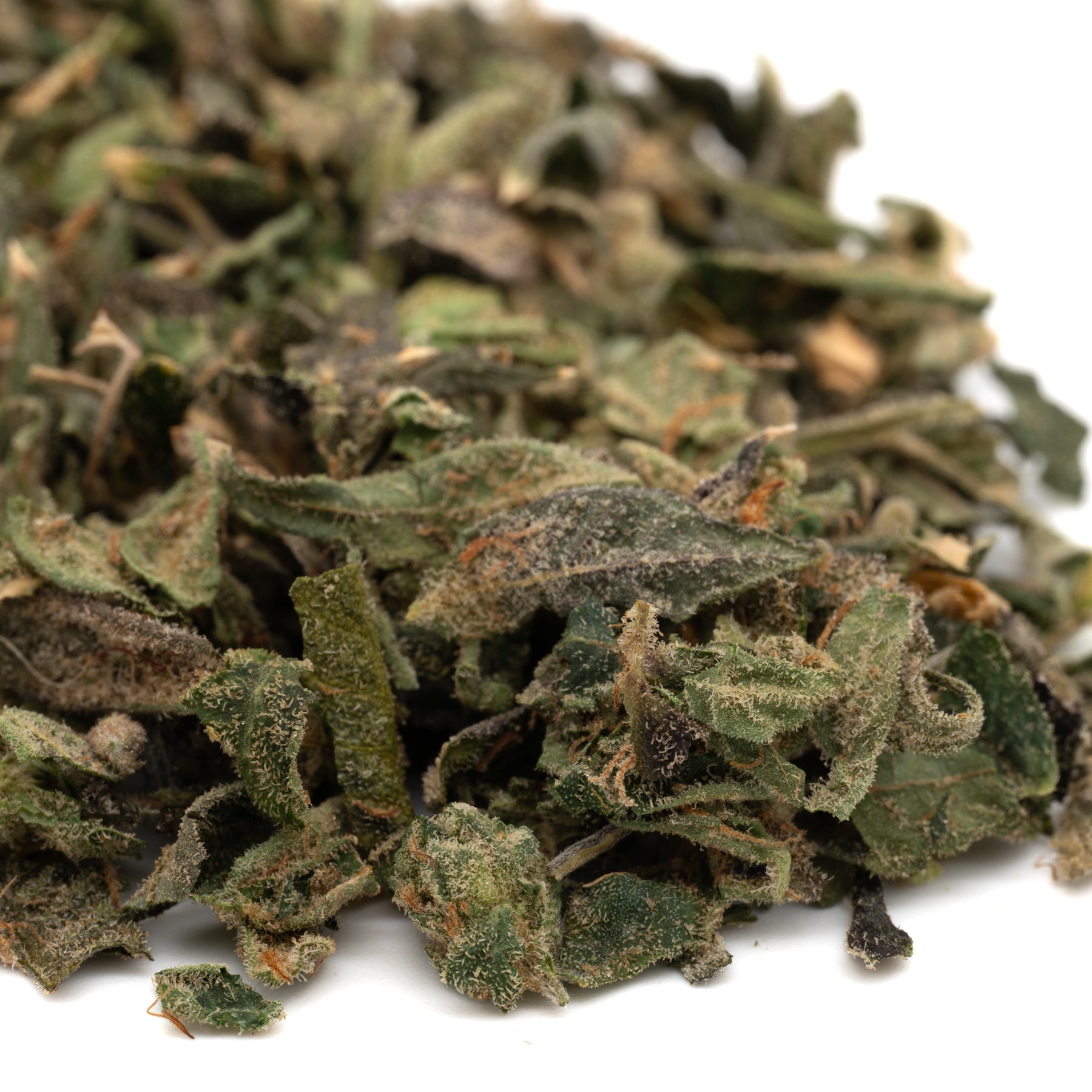 Dried green bell peppers from Candy Mac THCa Indoor Trim Wholesale 1LB pack