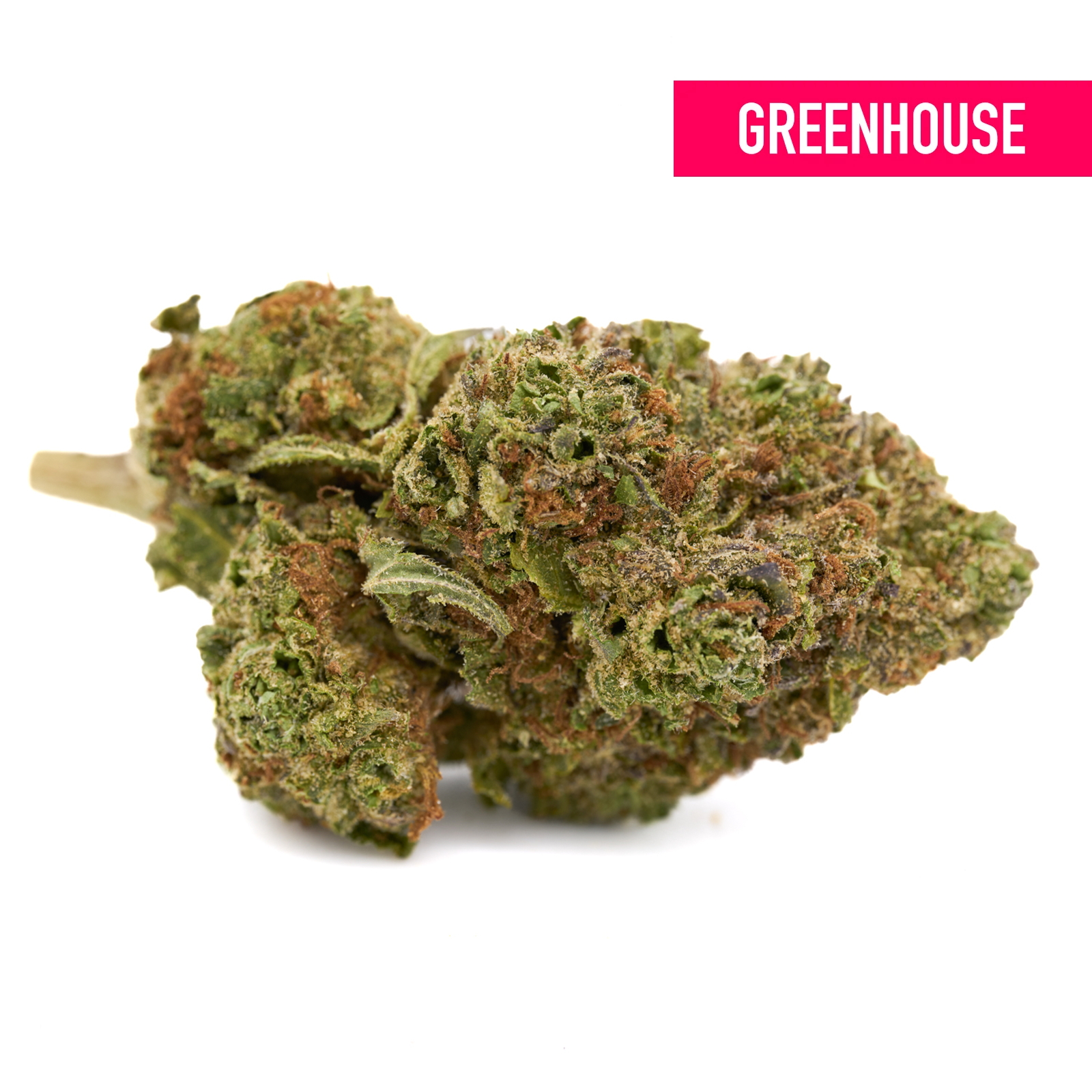 Greenish-brown cannabis bud from Cherry Cookie THCa Hemp Flower Greenhouse