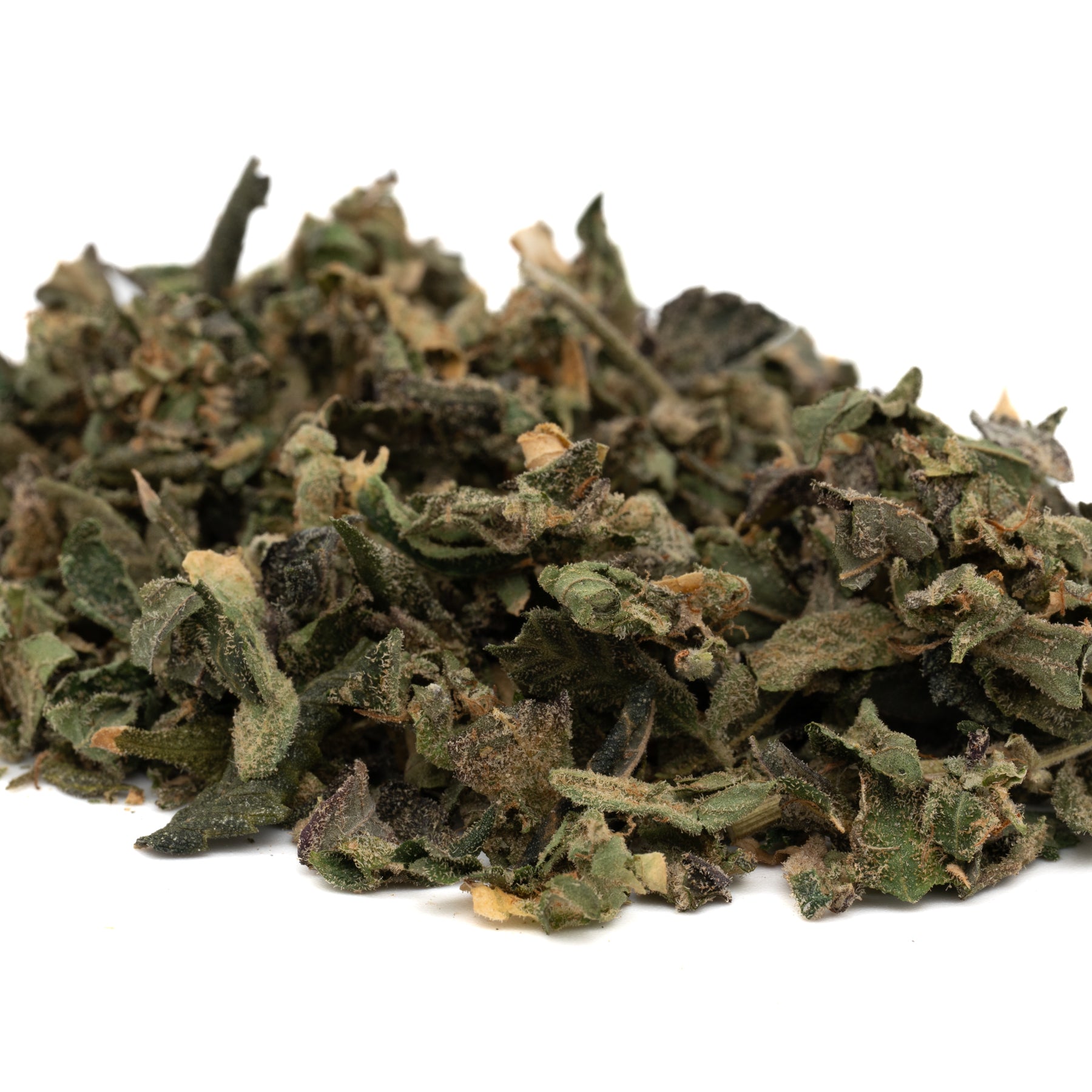 Dried green herbs from Cherry Vanilla Cookie THCa Indoor Trim Wholesale 1LB product