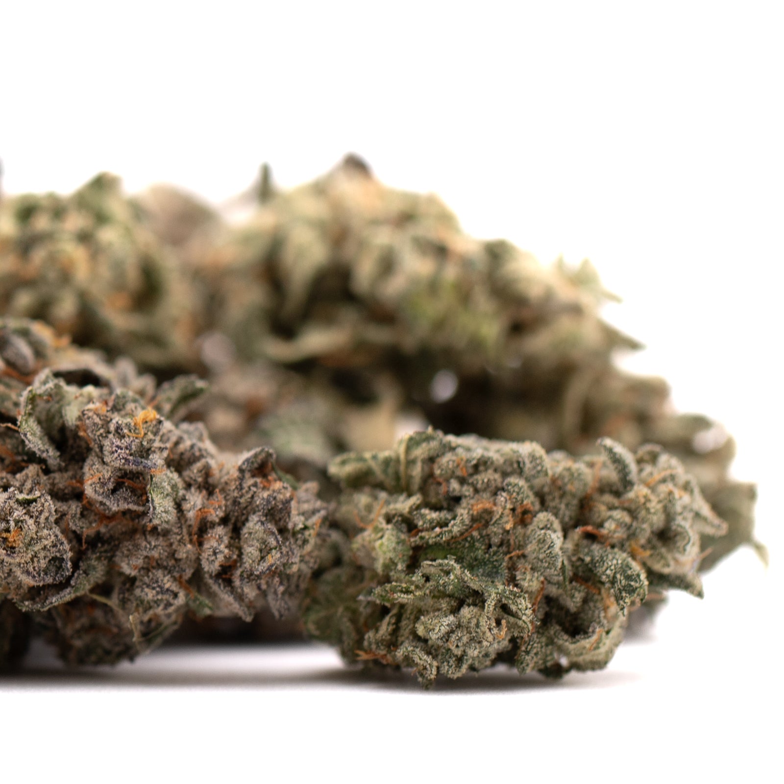 Dried Guava Z Indoor THCa Flower with trichomes and orange hairs for premium cannabis enthusiasts