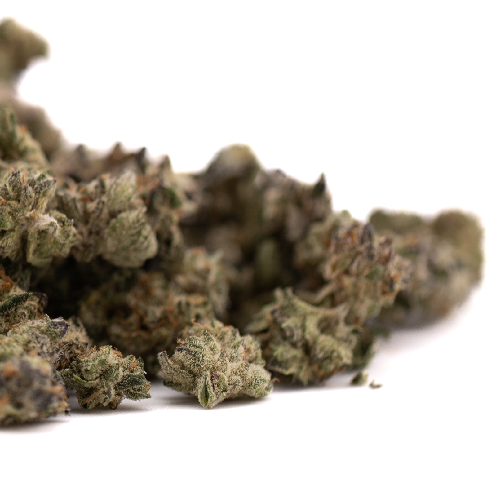 Pile of Peach Pie Indoor THCa Hemp Flower Smalls for premium hemp flower products