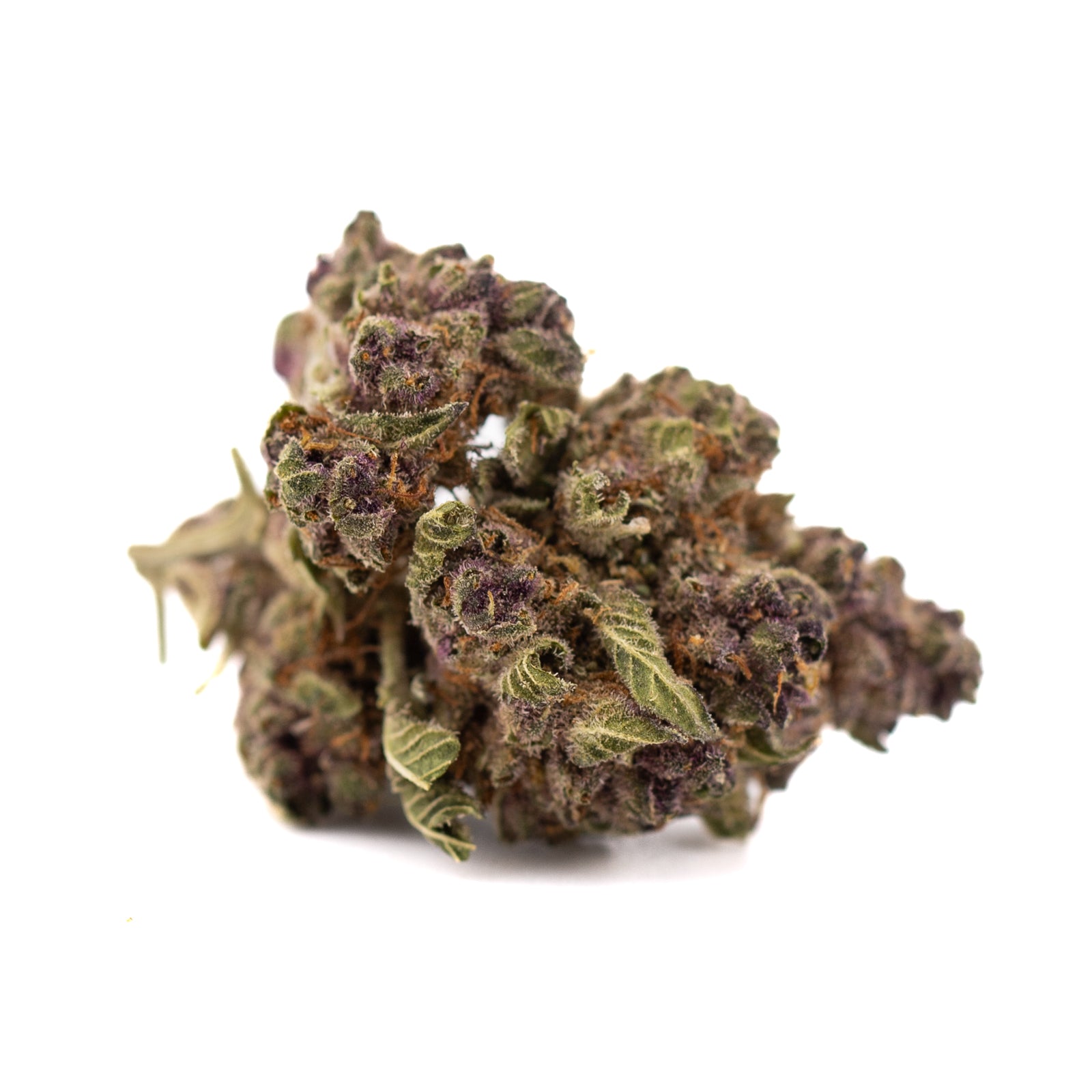 Dried Pineapple Express Indoor THCa Flower Smalls with purple hues and trichomes