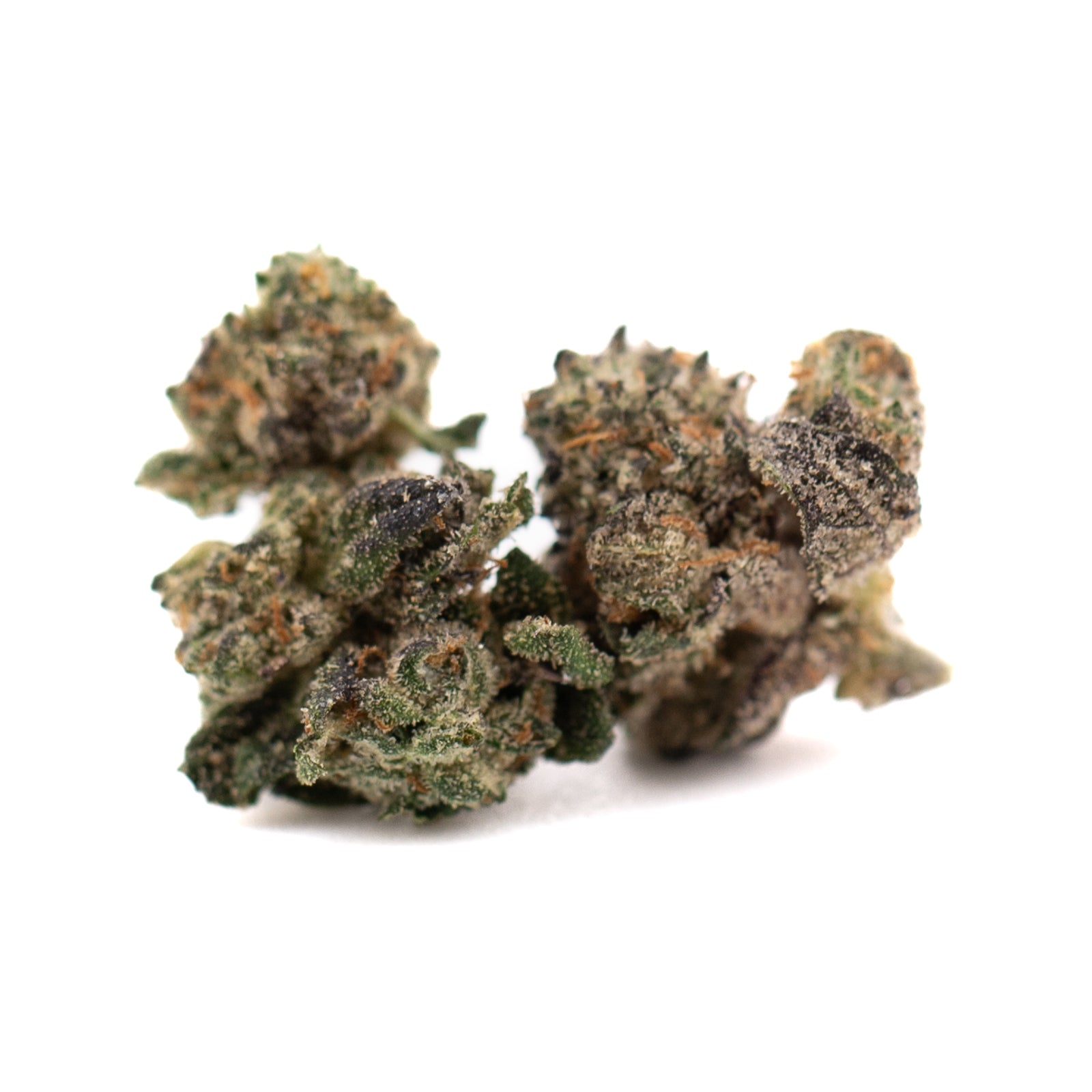 Purple Wedding Cake Indoor Flower Smalls with resinous hemp buds and orange hairs