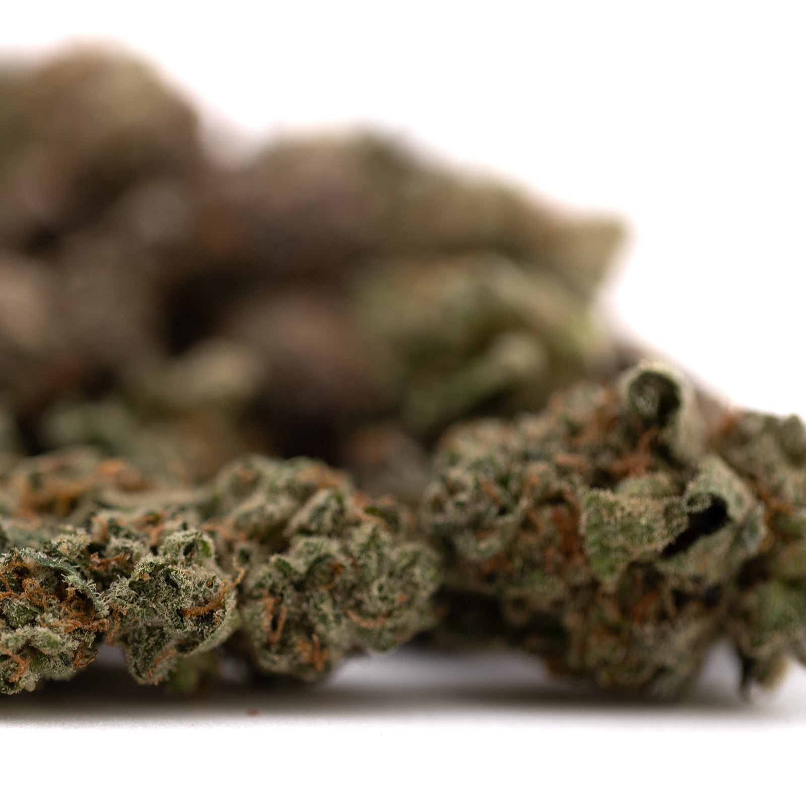 Premium Indoor Wedding Cake hemp flower thca smalls with green buds and orange pistils