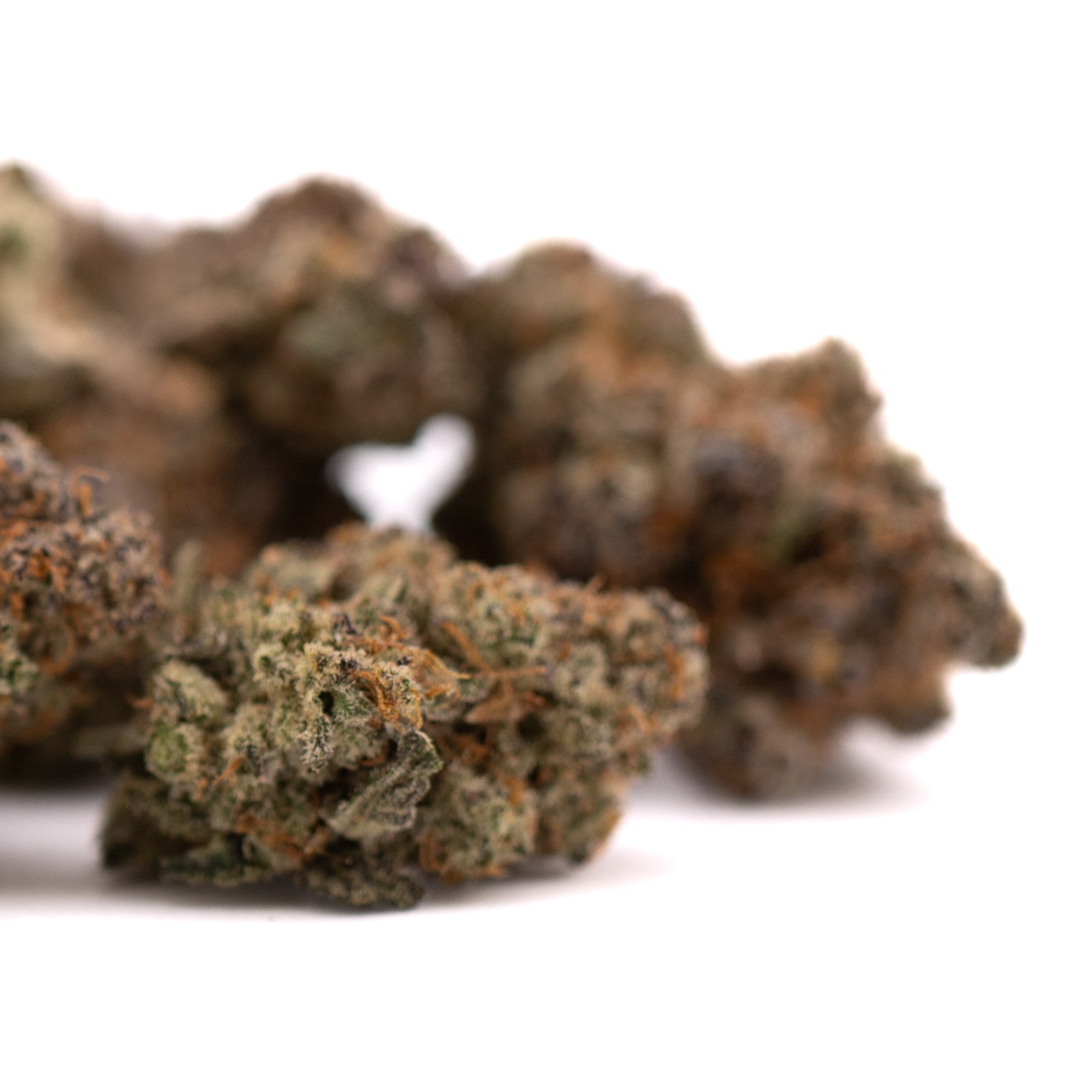 Dried Super Runtz Indoor THCa Flower with trichomes and orange hairs, orchard swirl synergy