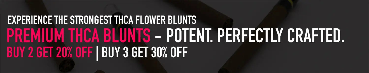 Hemp Flower Co. offers premium THCa blunts and THCa pre rolled options featuring high potency strains from top brands for customers looking to buy THCa online.