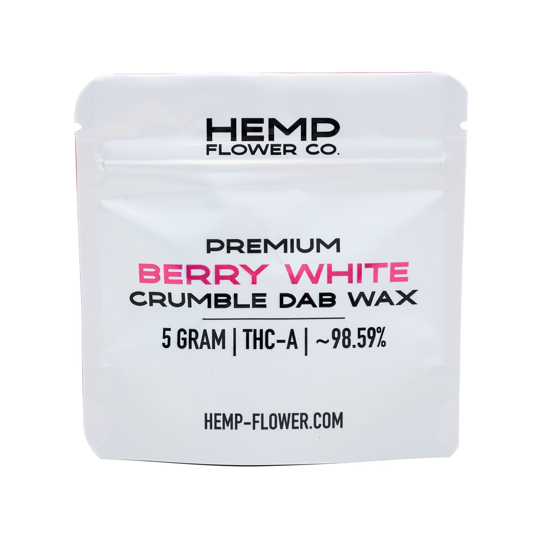 Berry White THCA Crumble Wax package featuring 5 grams of premium THCA crumble wax