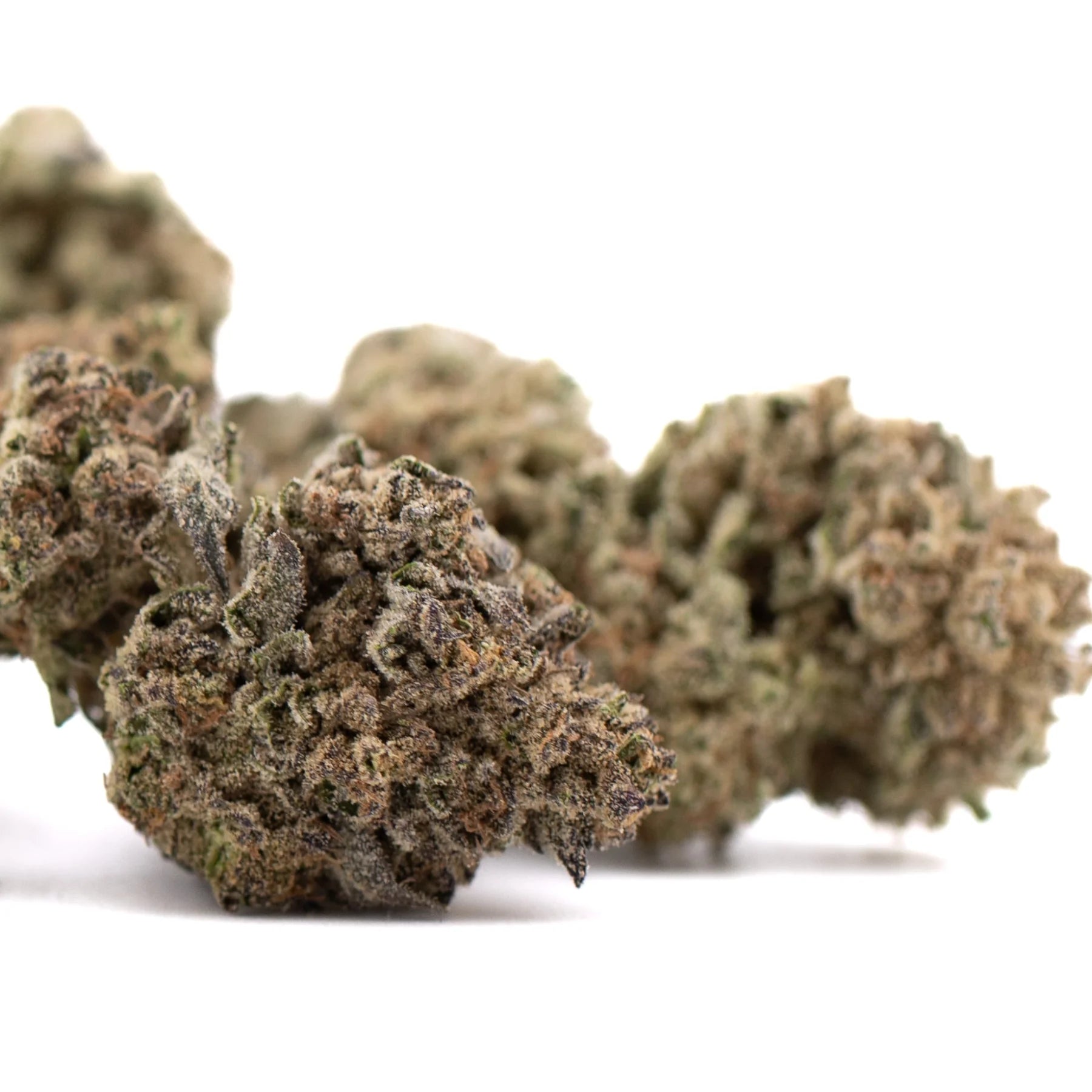 Premium Black Ice hemp flower bud with sweet berry aroma and dense trichomes