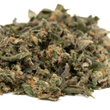 Blue Dream THCa Indoor Trim wholesale hemp flower with green plant material and trichomes