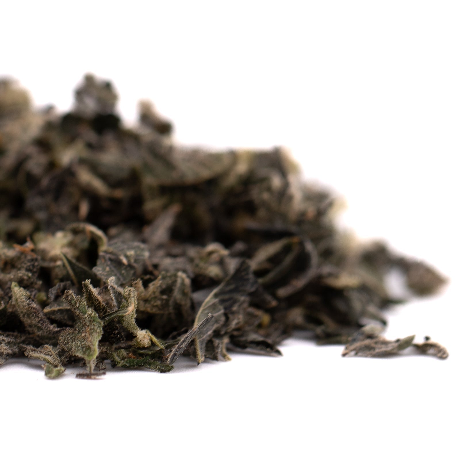 Loose leaf green tea pile from Blue Heron Indoor Trim Wholesale 1LB product
