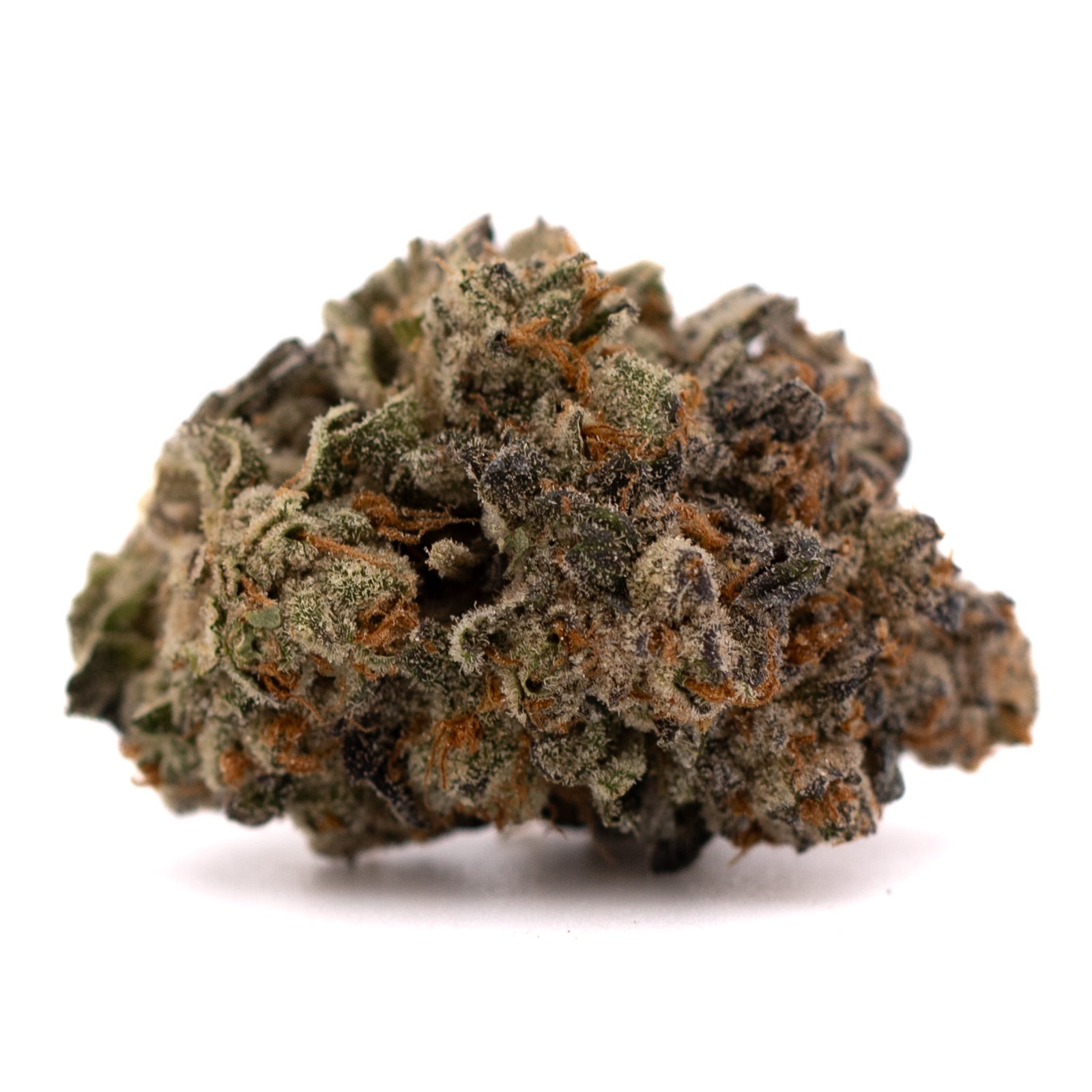 Blue Heron THCa Flower with orchard swirl synergy, dense trichome-covered cannabis bud