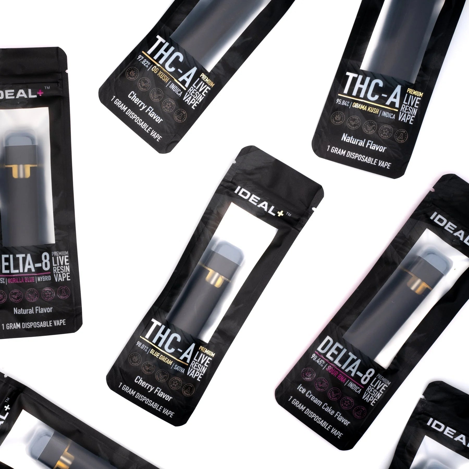 Bubba Kush 97.44% CBD Disposable Vape Peach - THCa Vapes - Ideal Plus   Hemp Flower Co.
