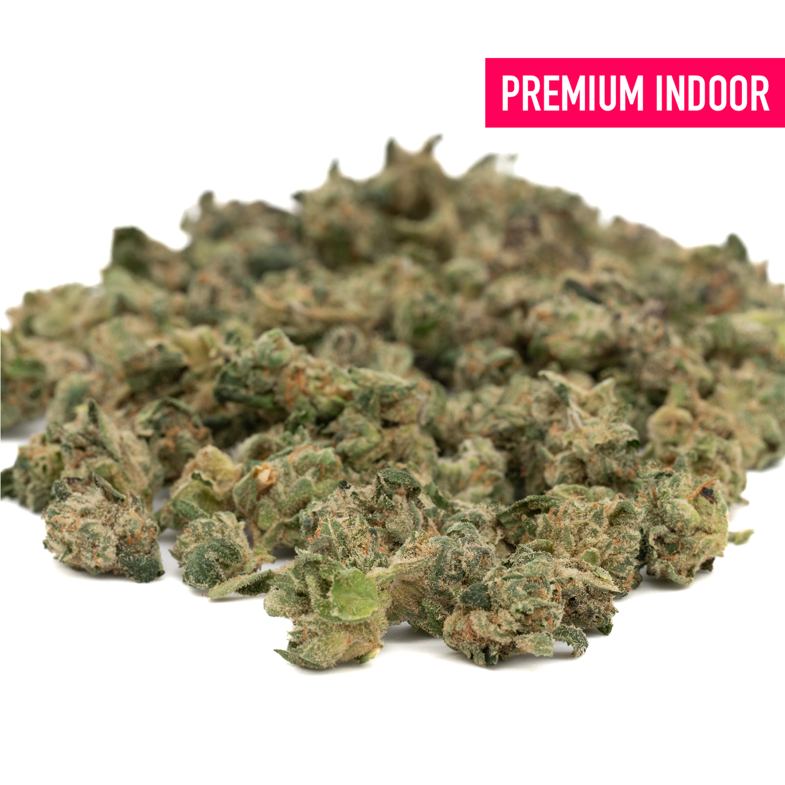 Pile of premium Candy Mac Indoor THCa Flower Smalls ready for selection and enjoyment