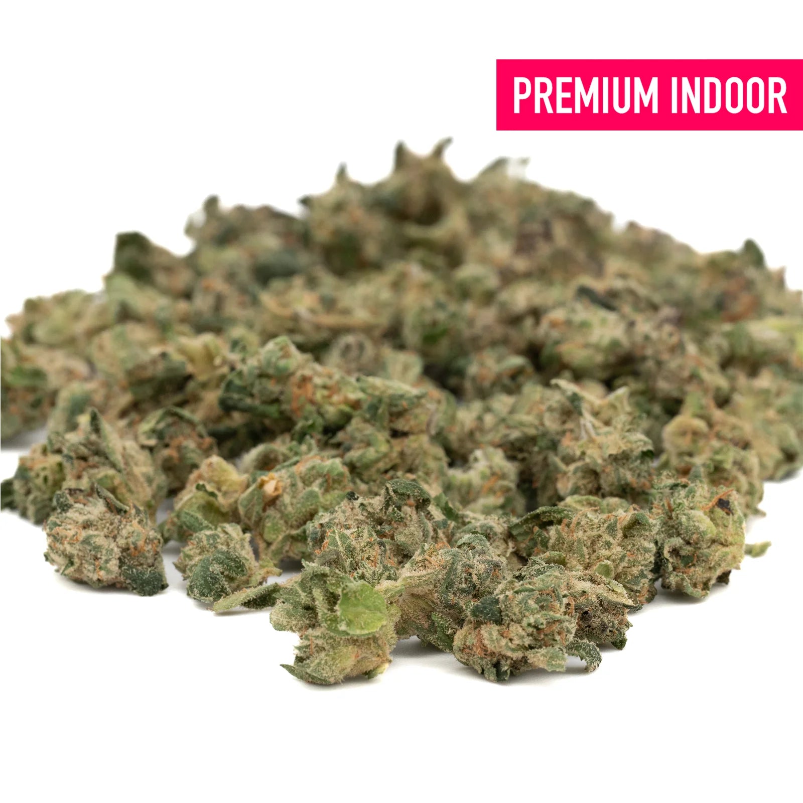 Pile of premium Candy Mac Indoor THCa Flower Smalls ready for selection and enjoyment