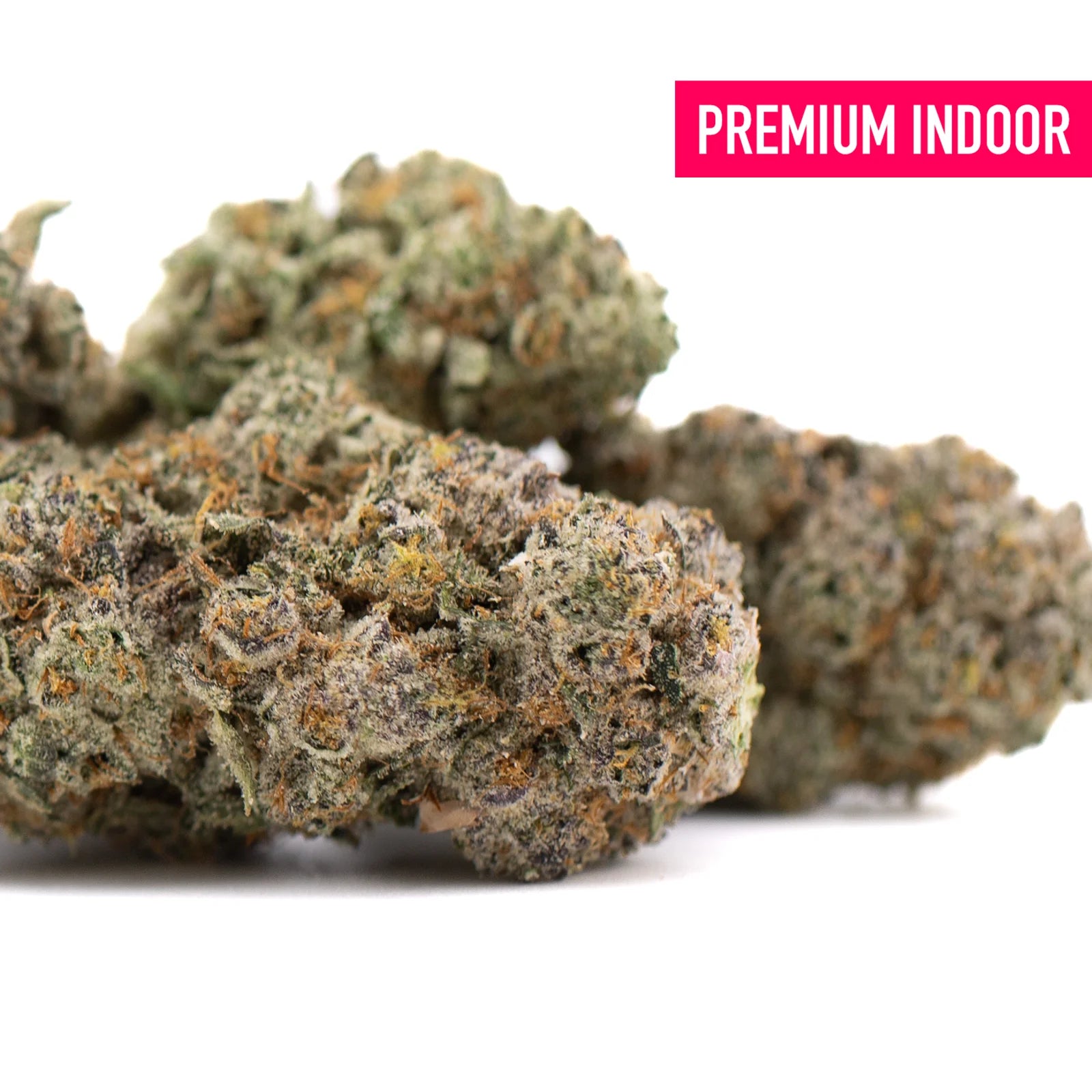 Premium indoor cultivation chicken and waffles thca flower with dense frosty green and orange trichomes for kush mints