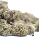 Green and brown dense textured chicken and waffles thca greenhouse smalls hemp flower buds with kush mints hints