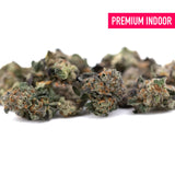 Dense trichome-rich Chunky Monkey Indoor THCa Flower Smalls with orange pistils