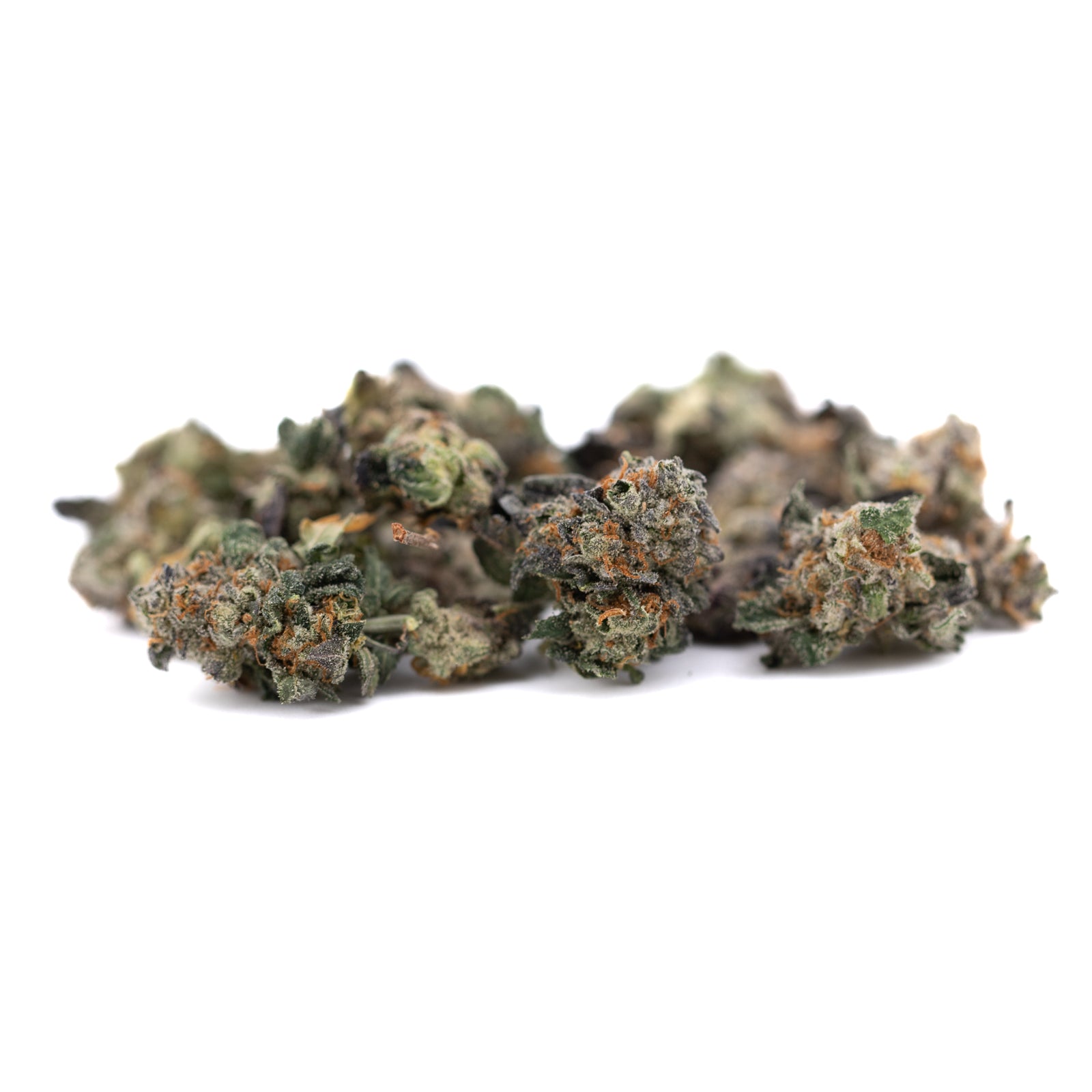 Dried Chunky Monkey Indoor THCa Flower Smalls with green and orange hues