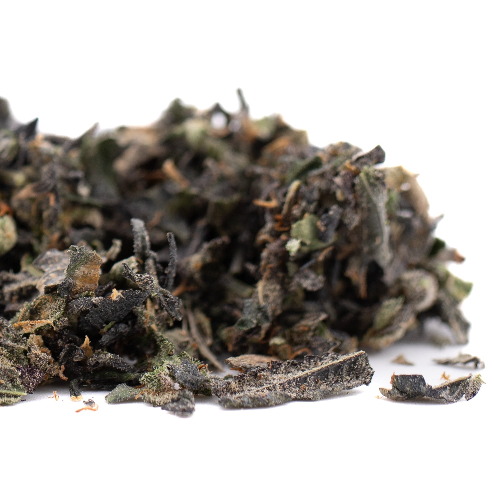 Dried dark green leafy herbal material for Chunky Monkey Indoor Trim Wholesale 1LB with Grape Ape and Banana Kush THC A trim