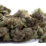 Cream Caramel THCa Flower Smalls: Marijuana Bud with Green Leaves