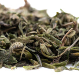 Dried sage leaves with a textured fuzzy surface in green and brown featured in daily grape greenhouse thca trim wholesale