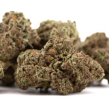 Premium Daily Grape THCa hemp flower bud with green-brown trichomes