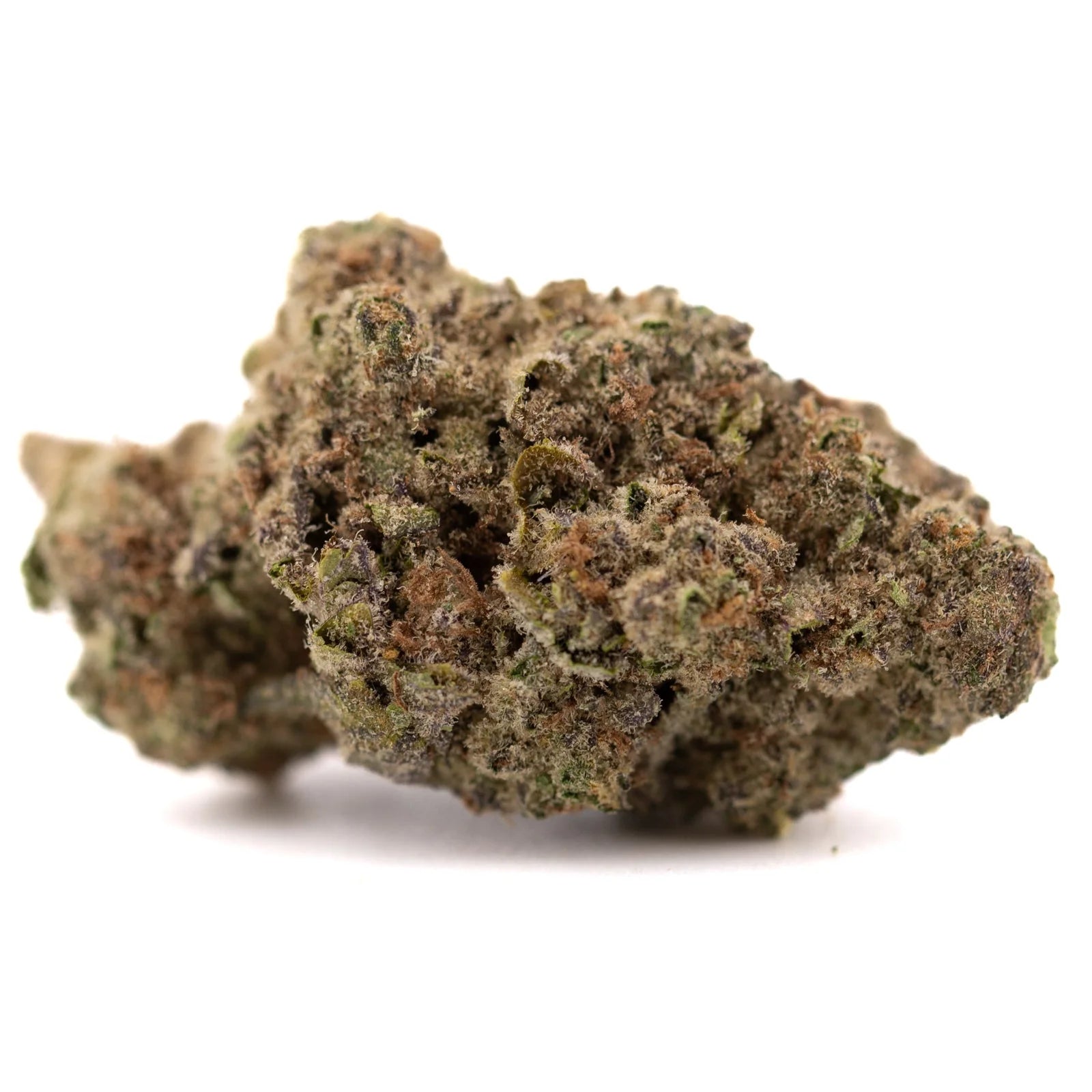Daily Grape THCa hemp flower bud with purple hues and Greenhouse label