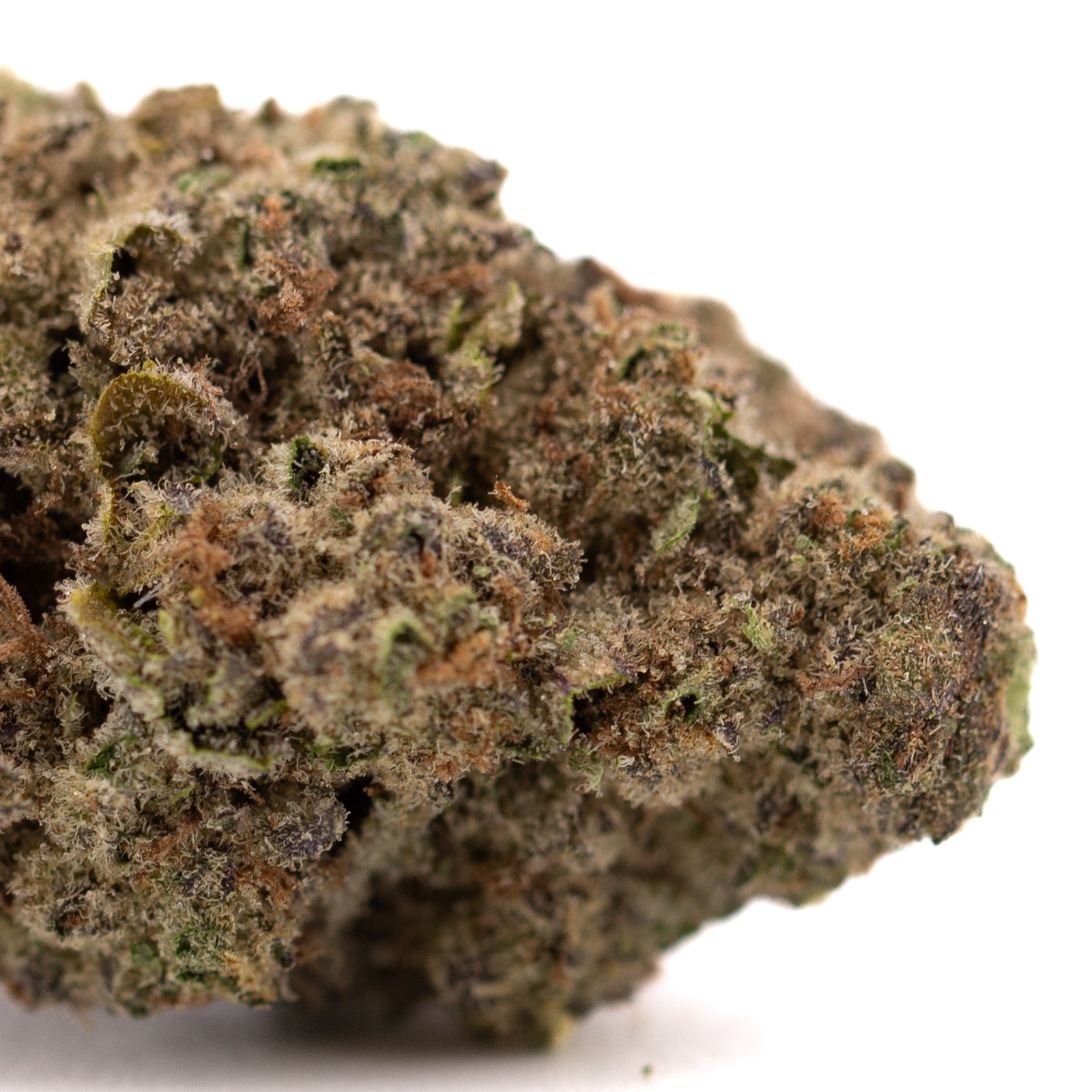 Daily Grape Granddaddy Purple THCa hemp flower with green purple hues and white trichomes