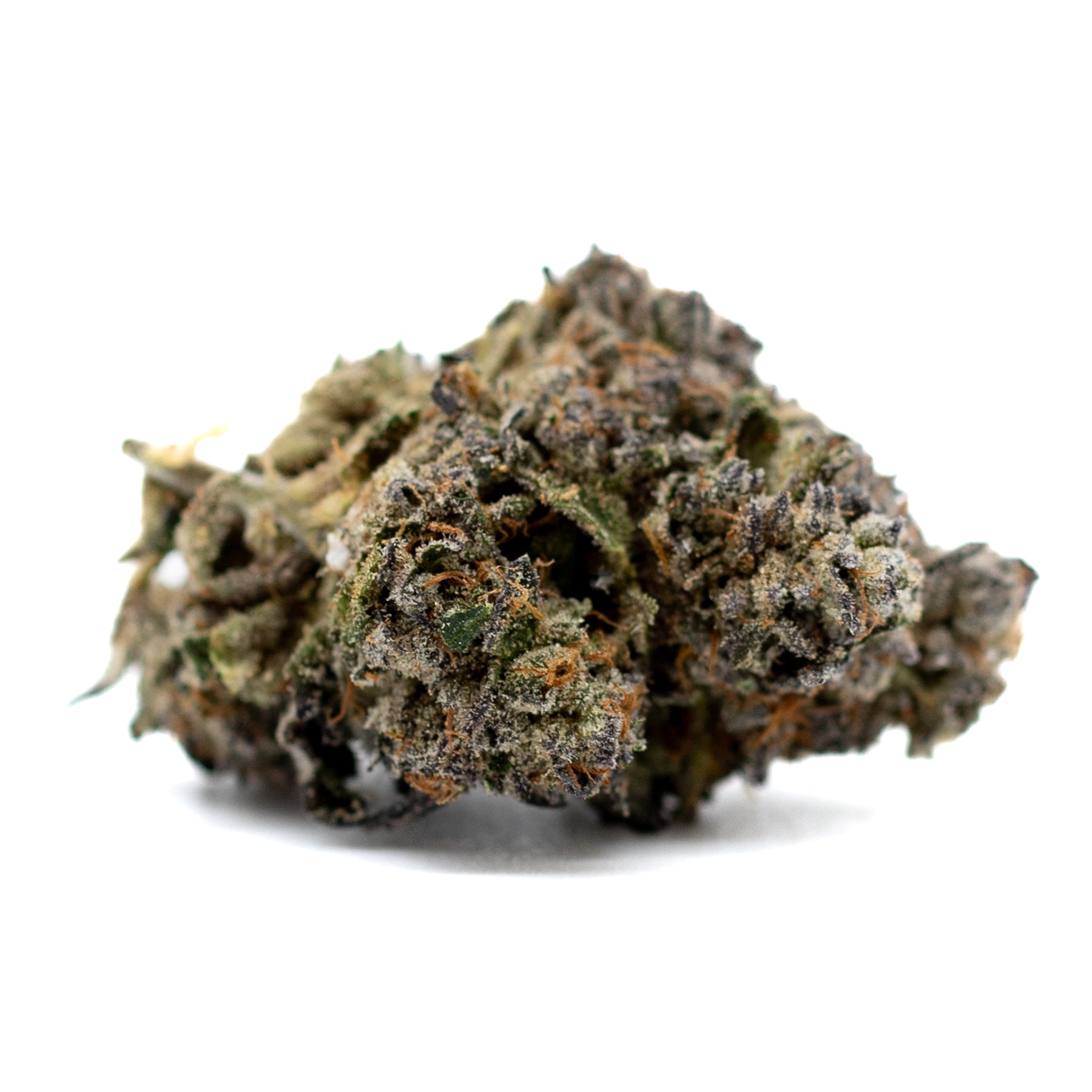 Dark Jokerz Indoor THCa Flower with dense purple-green cannabis bud, orange hairs, trichomes