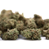 Premium Durban Poison THCa Flower Smalls with rich green buds and trichomes