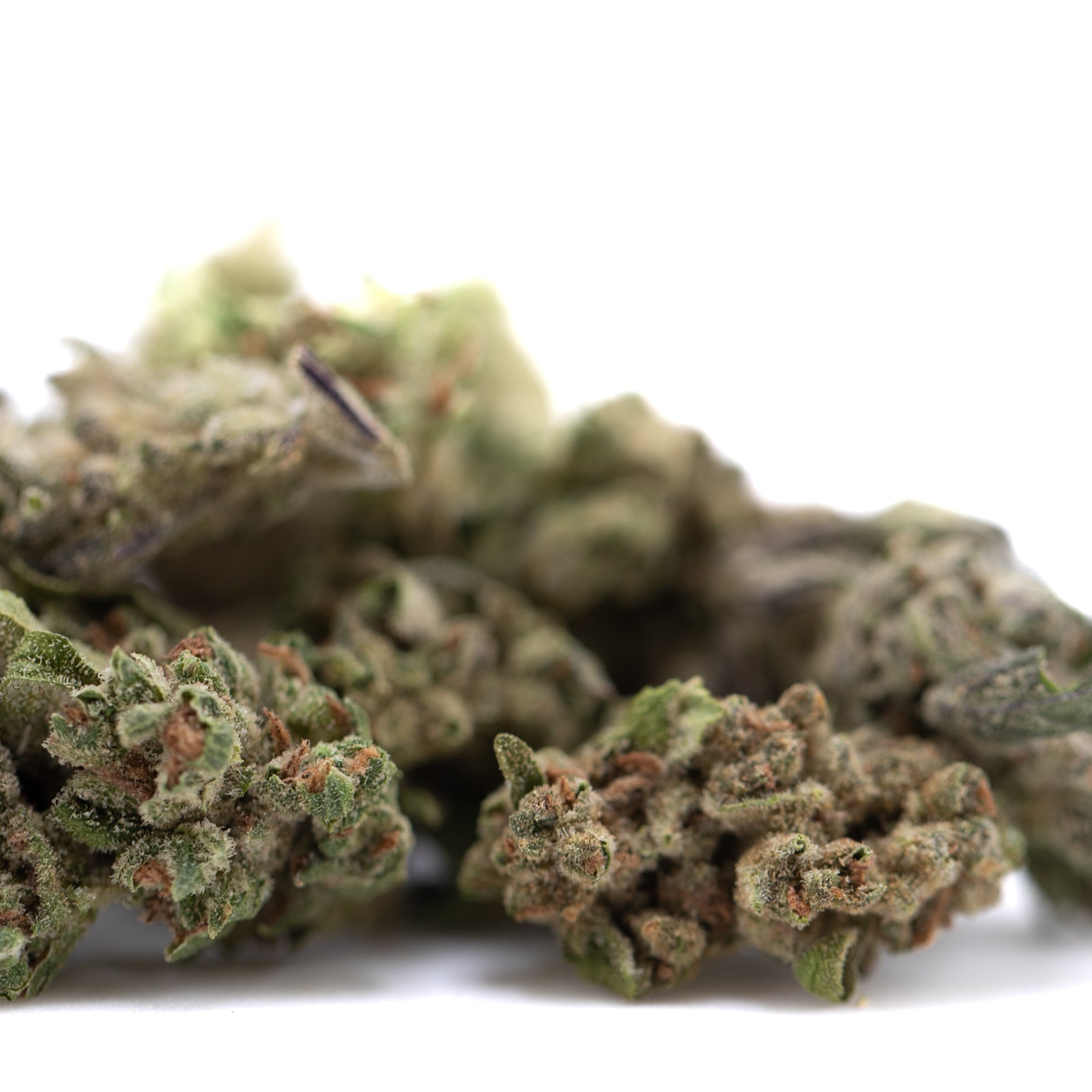 Fog Dog THCa Flower Smalls with green buds and trichomes