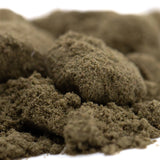 A mound of coarse earthy-brown fog dog thca kief hemp flower with candy x gravenstein for floating body high