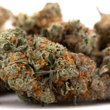 Dried Frosted Flakes Indoor THCa Flower with orange hairs and trichomes for therapeutic benefits