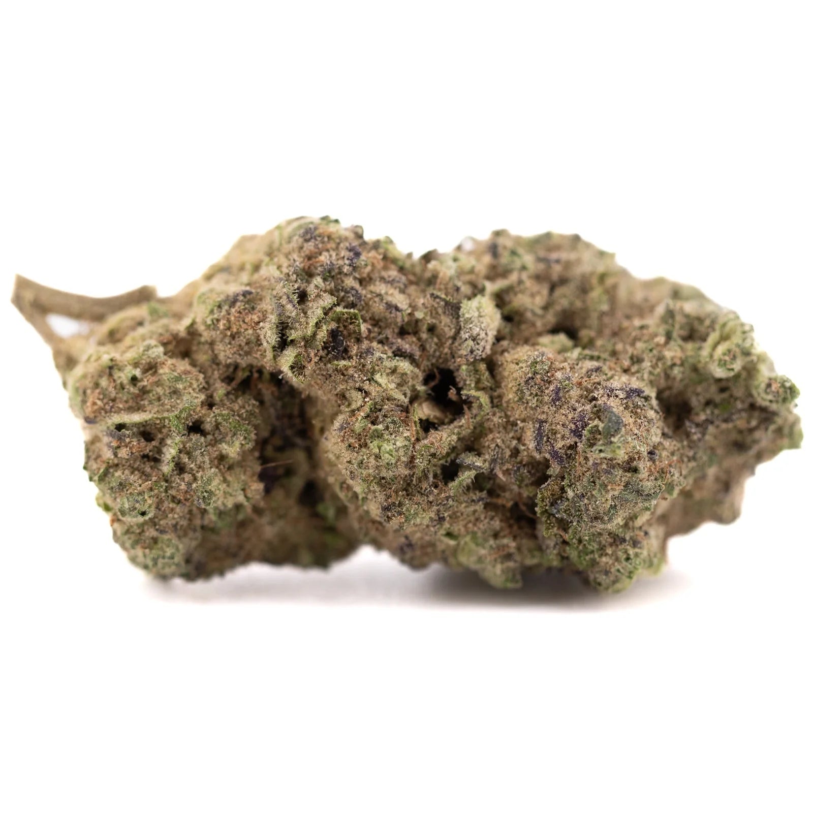 Gas Monkey THCa hemp flower bud with white trichomes