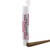 White cylindrical tube of gassa purples thca blunt in red text containing 1 gram elevated cbg cannabis product