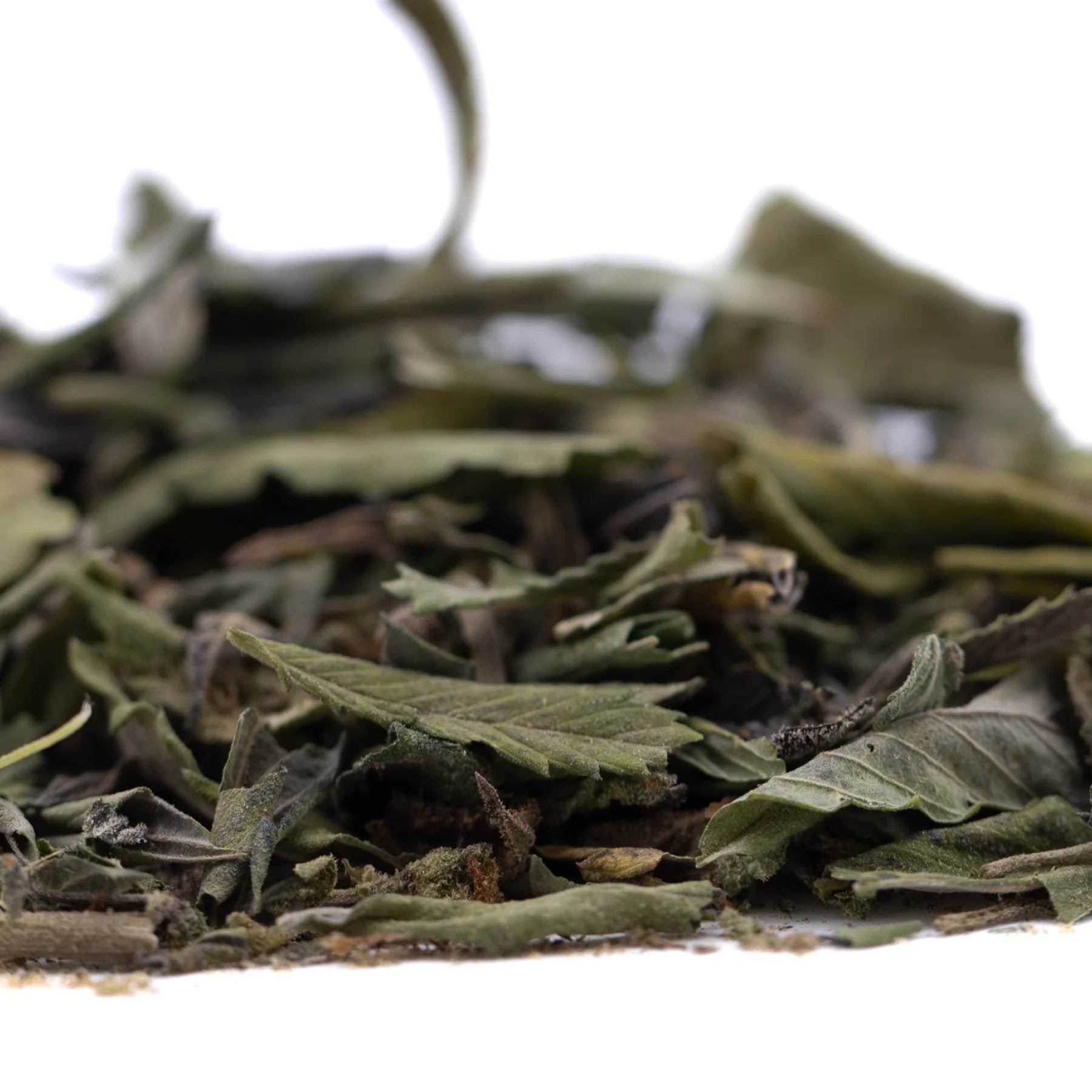 Dried gelato greenhouse thca trim wholesale leaves with light and dark green shades and a rich terpene profile