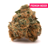 Gelato Mints Indoor THCa Flower with dense resinous buds, orange hairs, and trichomes