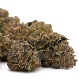 Dried Cannabis Buds with Purple, Green, and Orange Hues in Graffiti Mintz Indoor THCa Flower