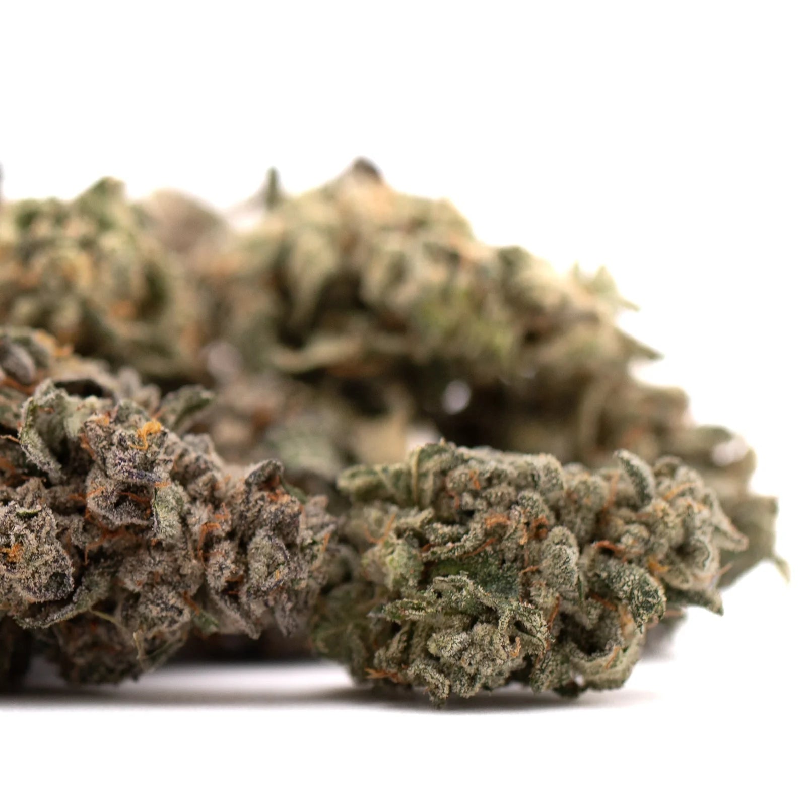 Dried Guava Z Indoor THCa Flower with trichomes and orange hairs for premium cannabis enthusiasts