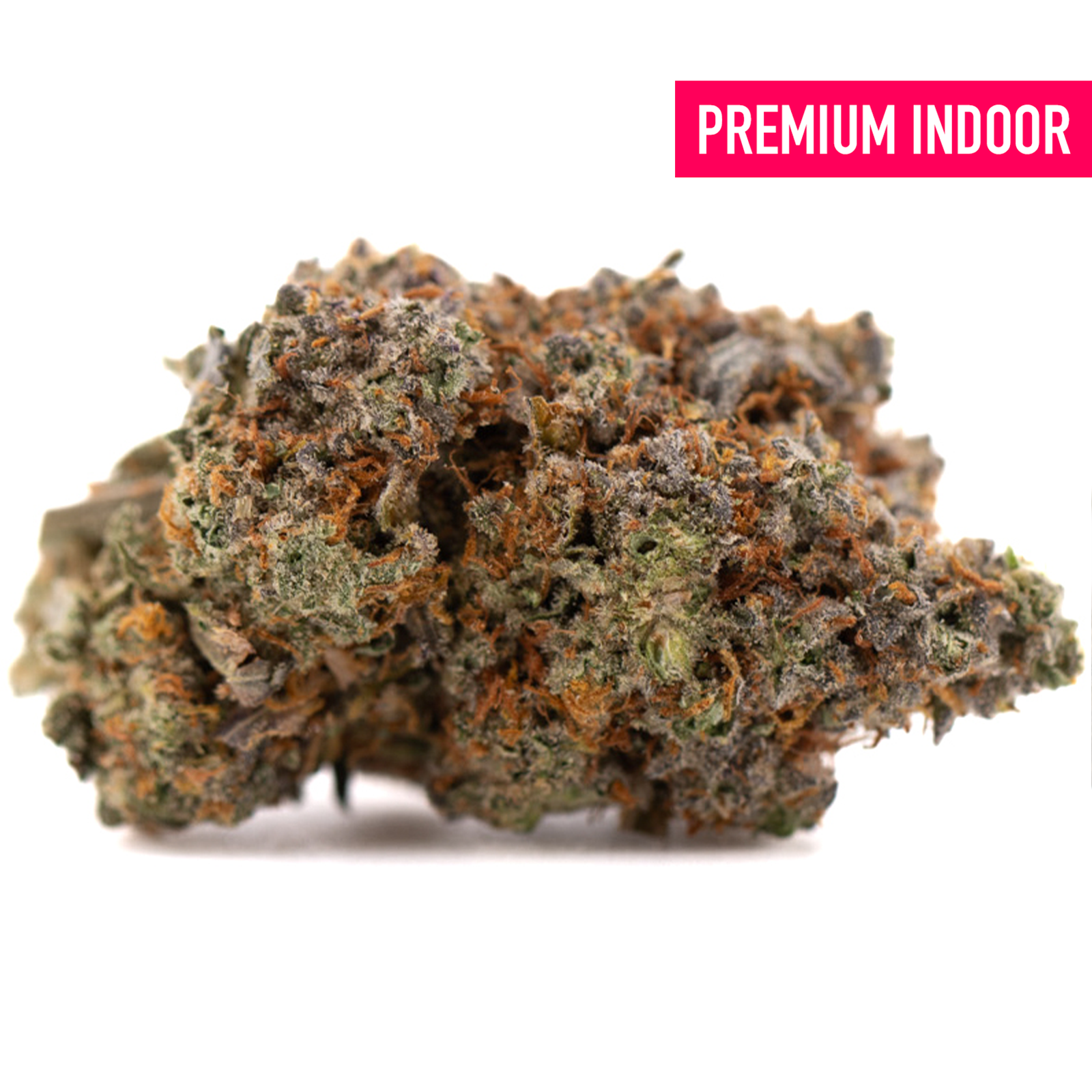 Dense Huckleberry Diesel THCA flower with orange hairs and frosty trichomes for sleep support