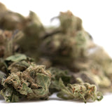 Ice cream full-term thca flower dense green hemp flower bud with fine trichomes and subtle brown hints