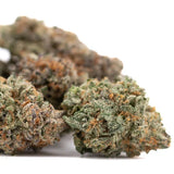 Jelly Bean THCa flower with dense trichome-covered cannabis bud and candy-like aromatics