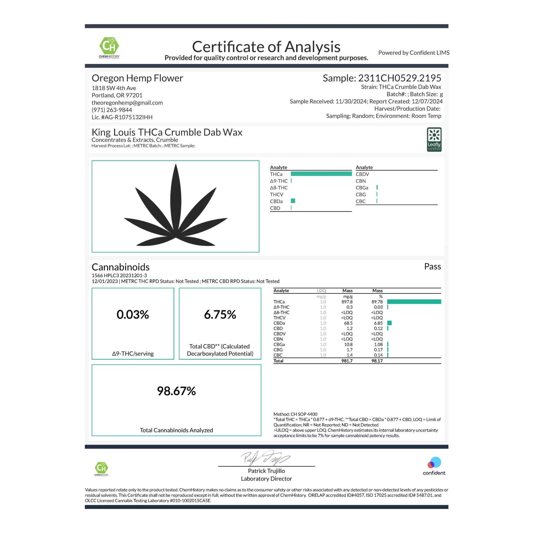 King Louis XIII 95.55% THCa Dab Wax 1g - 1 GRAM - Premium