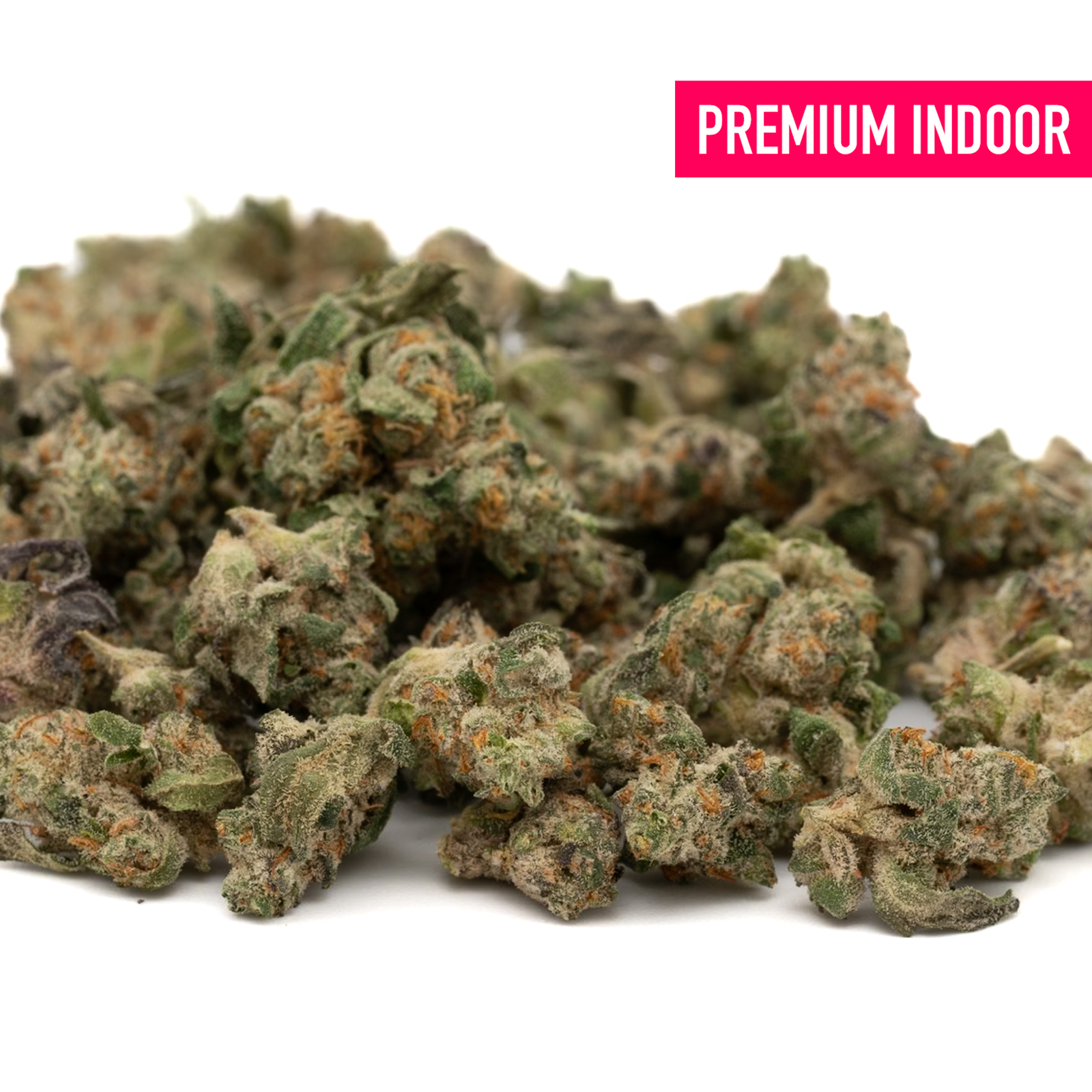 Pile of Lemon Cherry Gelato THCa Indoor Flower Smalls showcasing premium cherry gelato THCa cannabis