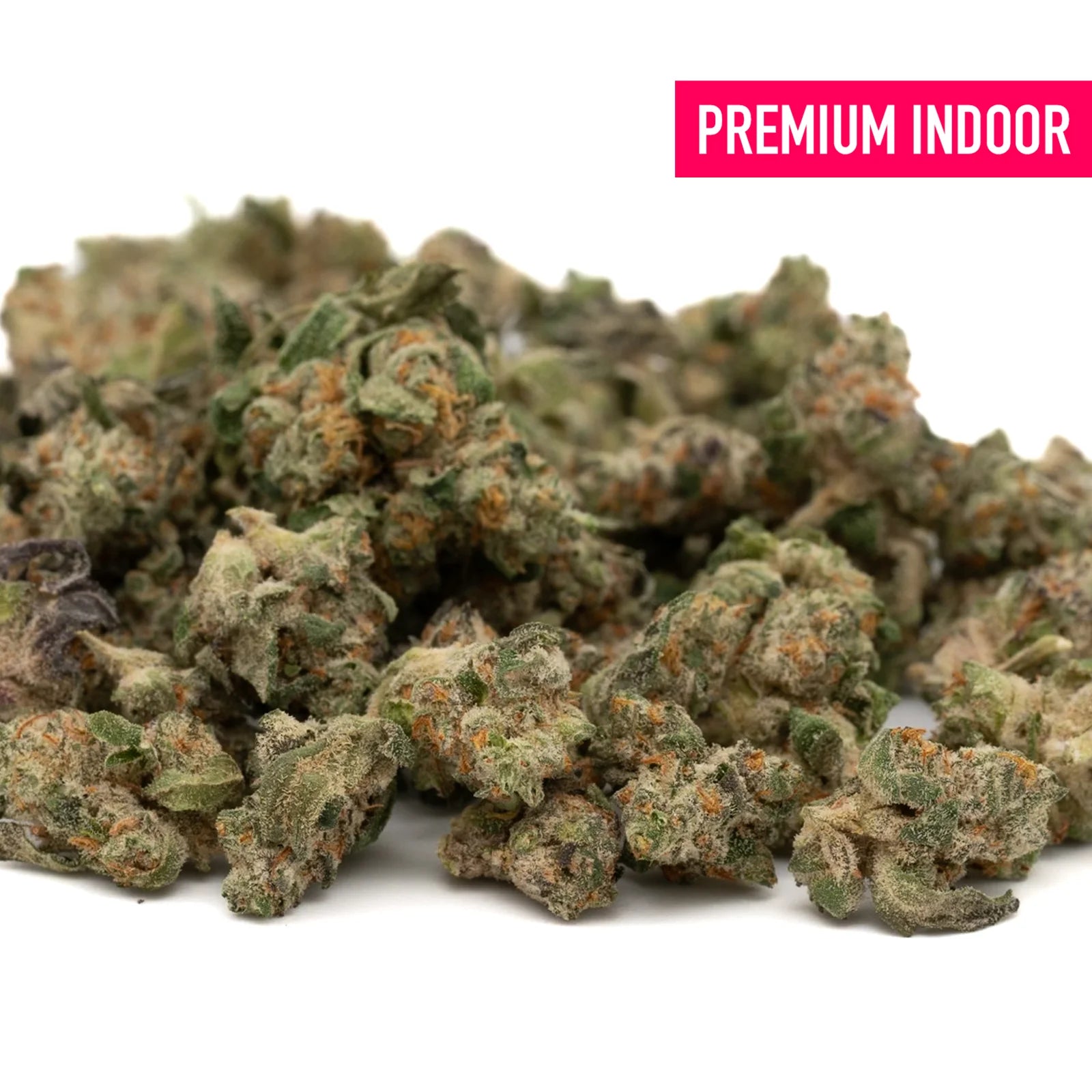 Pile of Lemon Cherry Gelato THCa Indoor Flower Smalls showcasing premium cherry gelato THCa cannabis