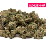 Pile of Lemon Cherry Gelato THCa Indoor Flower Smalls showcasing premium cherry gelato THCa cannabis