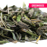 A pile of dried green and brown lung buster greenhouse thca trim with solfire gardens genetics hemp flower total cannabinoids