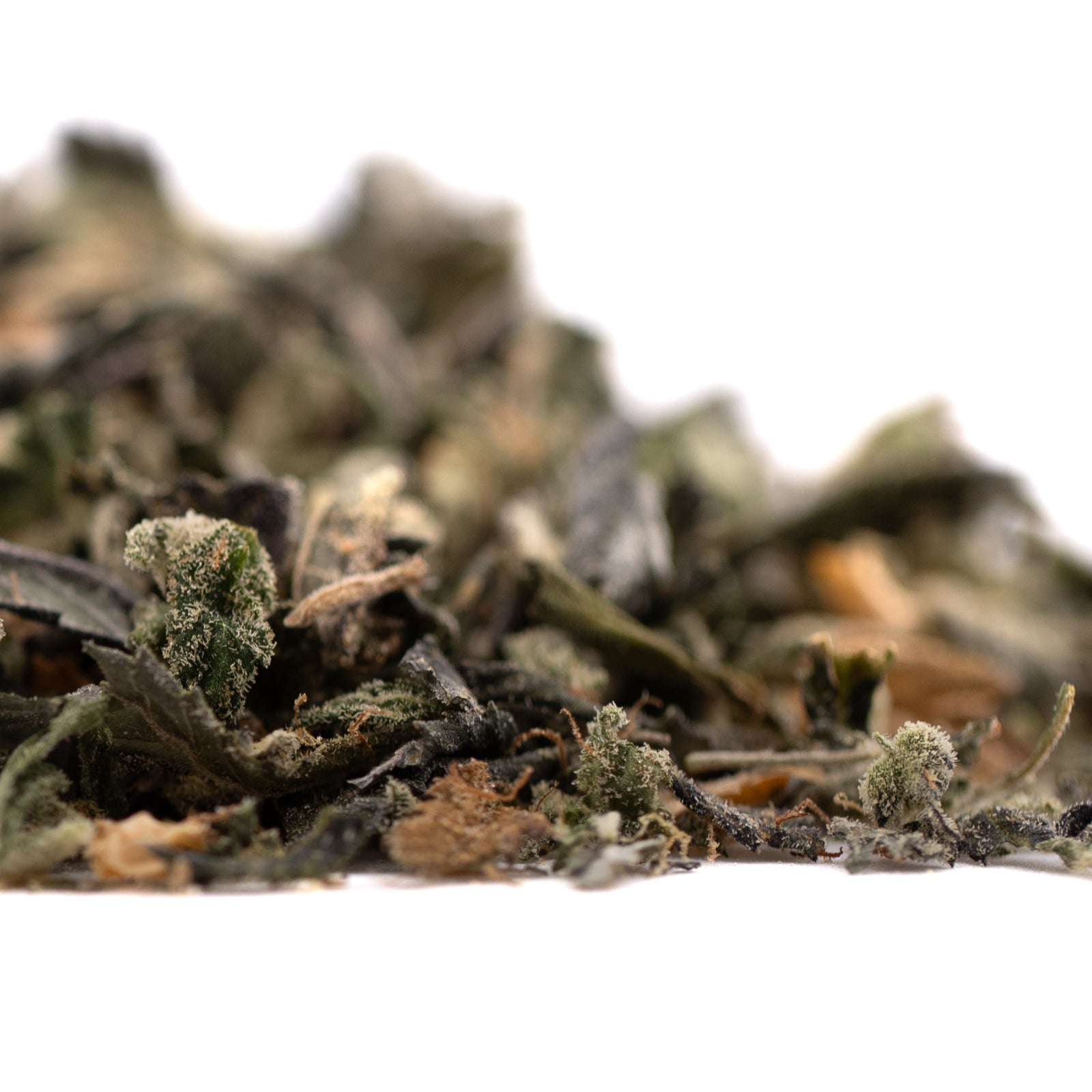 Close-up of loose-leaf herbal tea with dried herbs for Lung Buster Indoor Wholesale 1LB
